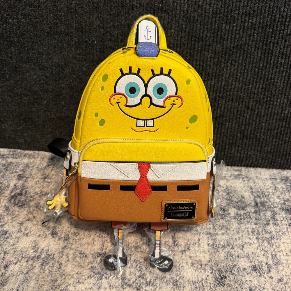 Loungefly SpongeBob Squarepants 20th Anniversary Cosplay Mini Backpack NWT